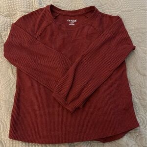 Cat & Jack Maroon Long Sleeve Tee